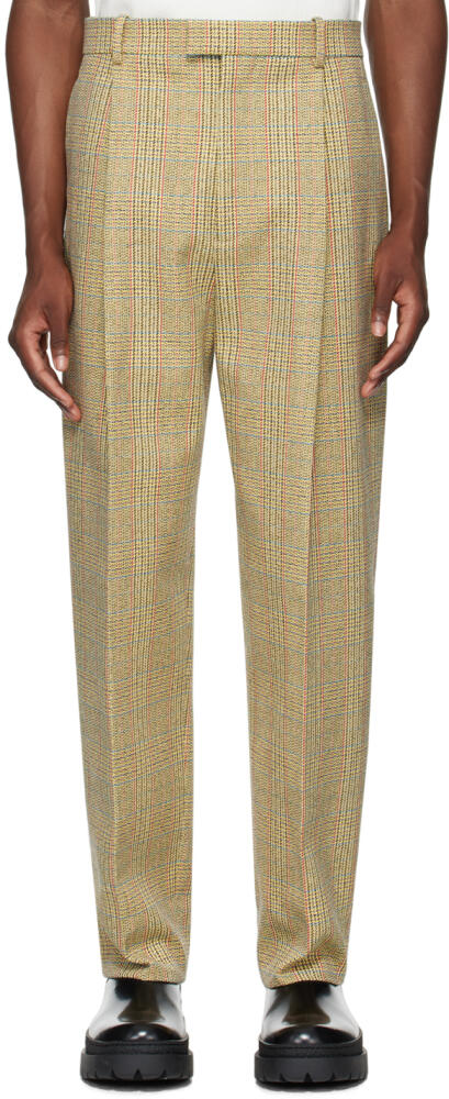 Bottega Veneta Beige Distorted Prince Of Wales Trousers Cover