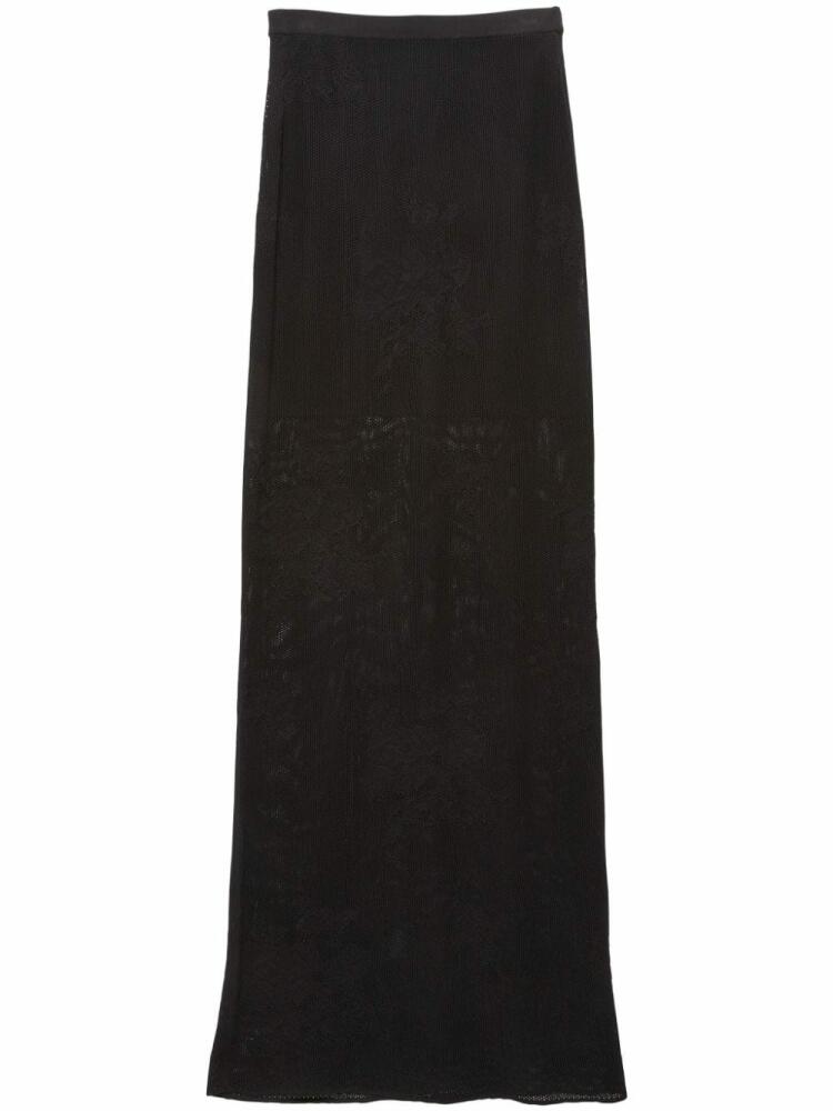 Fleur Du Mal Lace Pointelle maxi skirt - Black Cover