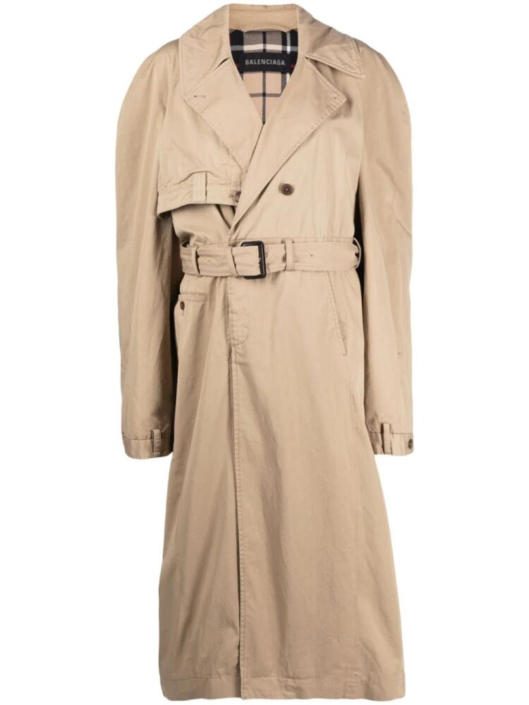 Balenciaga belted trench coat - Neutrals Cover