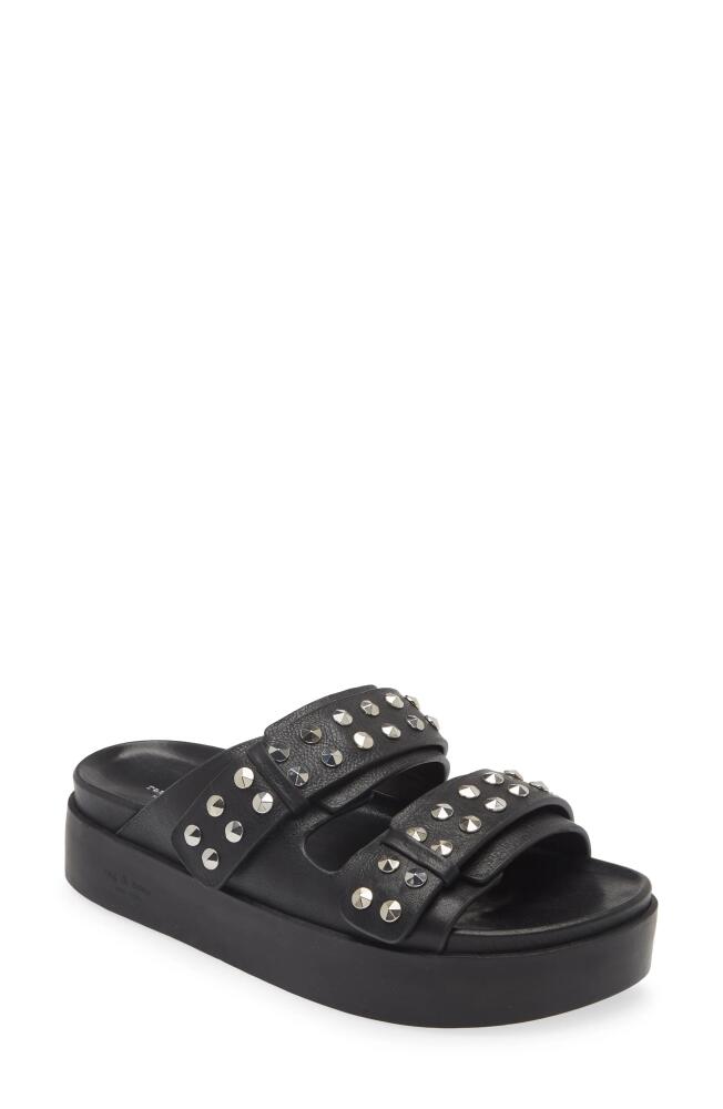 rag & bone Geo Stud Platform Slide Sandal in Black Cover