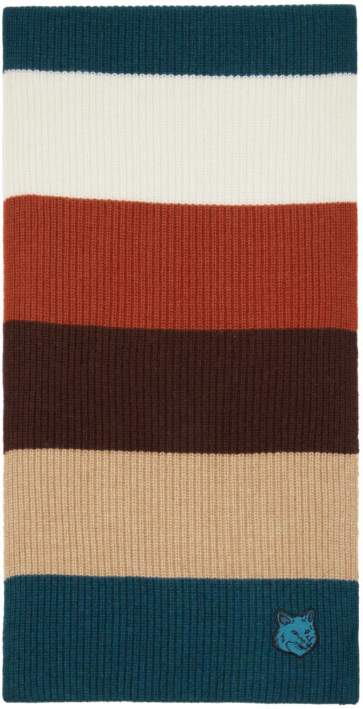 Maison Kitsuné Multicolor Striped Scarf Cover