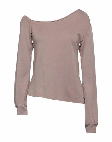 Lanston Woman Sweatshirt Light brown Cotton, Tencel Cover