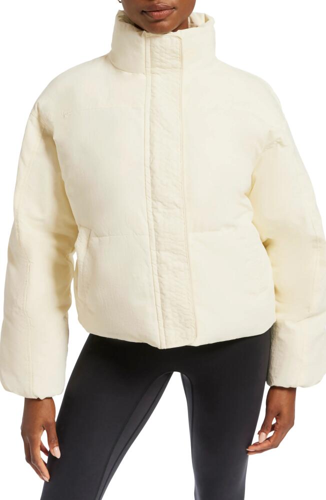 BANDIER Crop Puffer Jacket in Canvas Cover