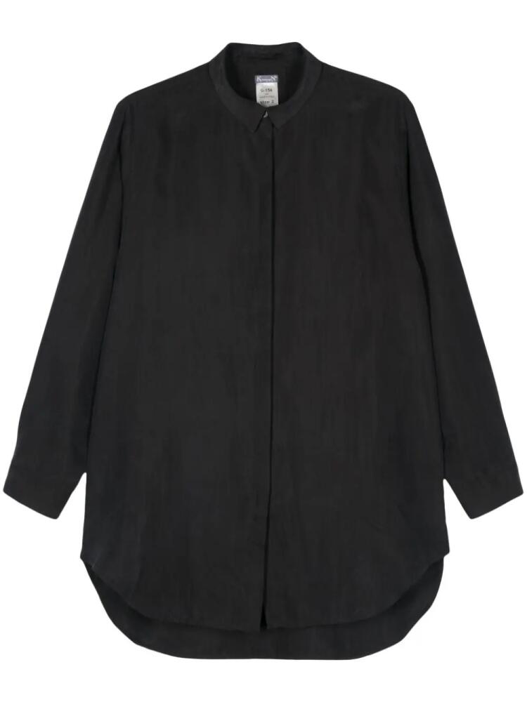 Kristensen Du Nord long-sleeve silk shirt - Black Cover