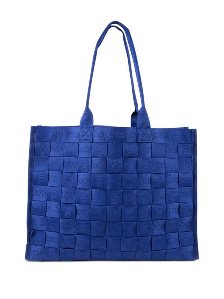 Supreme jacquard woven tote bag - Blue Cover