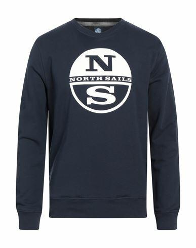 North Sails Man Sweatshirt Midnight blue Cotton Cover