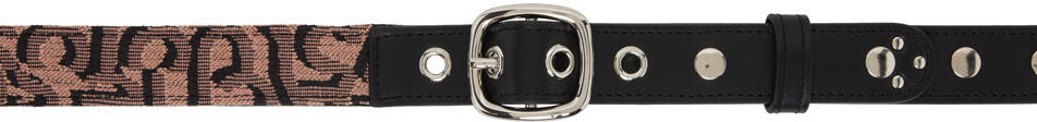 Acne Studios Pink & Black Monogram Buckle Belt Cover