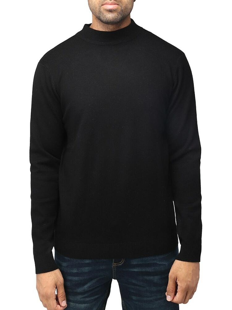 X Ray Men's Solid Mockneck Sweater - Black Cover