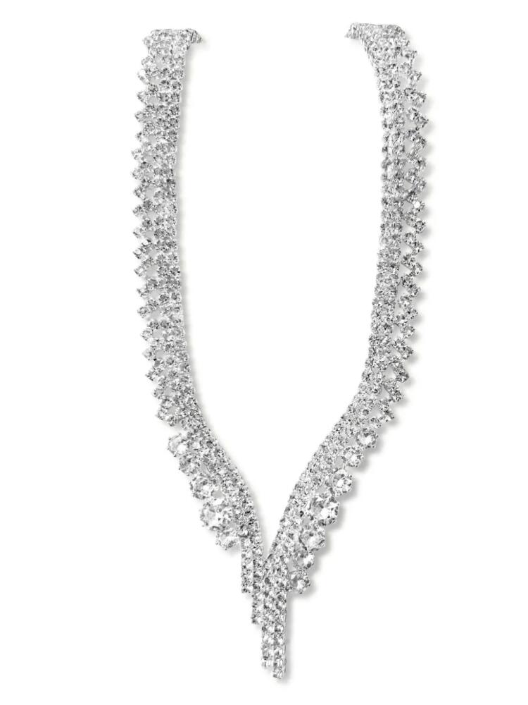 Hzmer Jewelry crystal-embellished necklace - Silver Cover