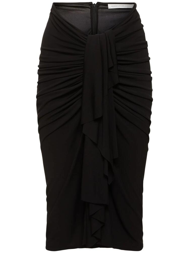 CHRISTOPHER ESBER Vivenda Draped Midi Skirt Cover