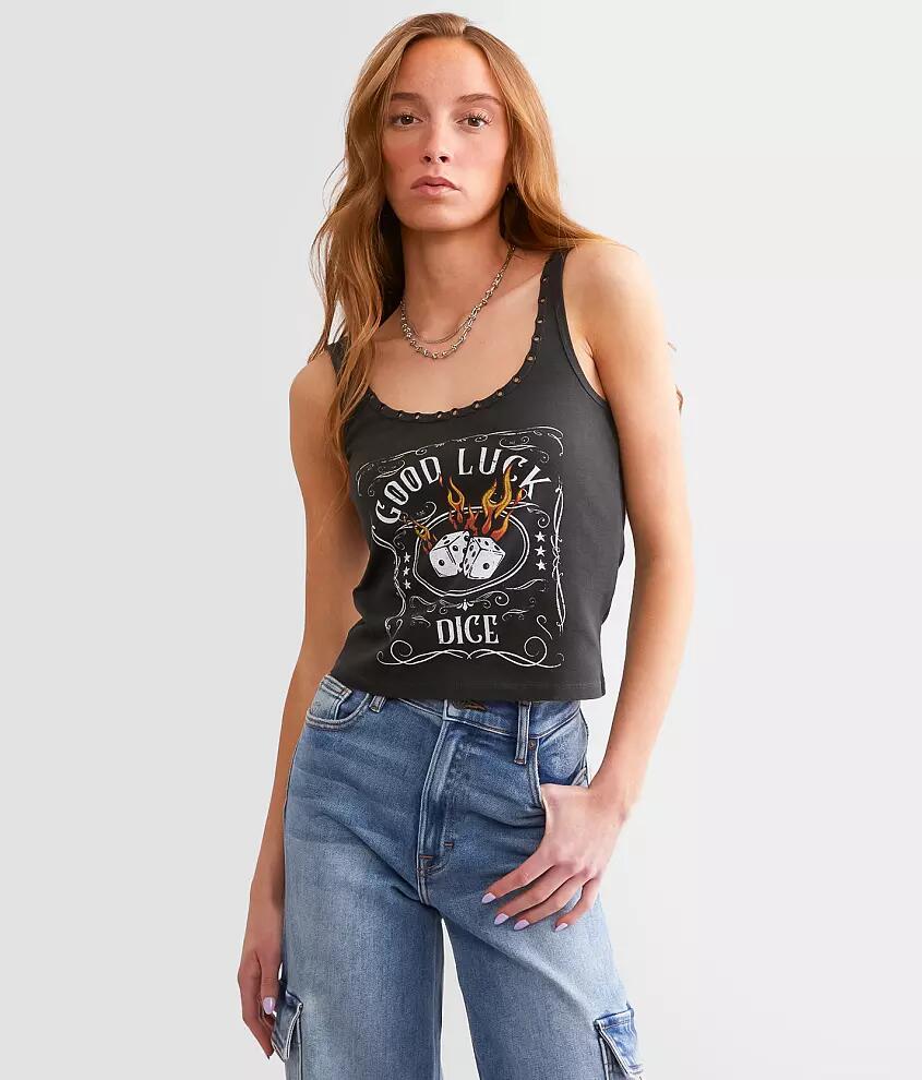 Modish Rebel Good Luck Cropped Tank Top Cover