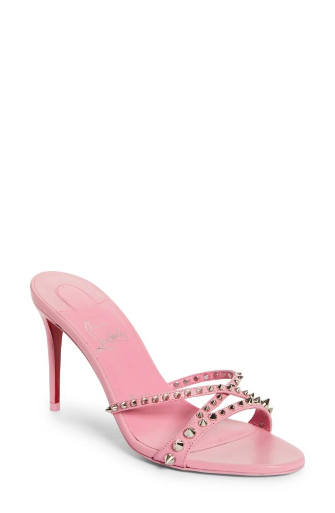 Christian Louboutin Tatoosh Spike Slide Sandal in Calipso Cover