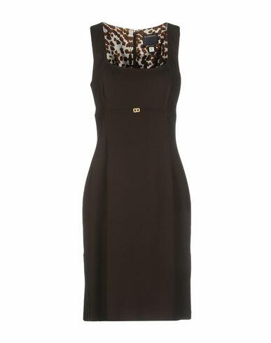 Cavalli Class Woman Midi dress Dark brown Viscose, Polyamide, Elastane Cover