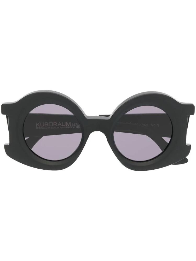 Kuboraum round-frame sunglasses - Black Cover