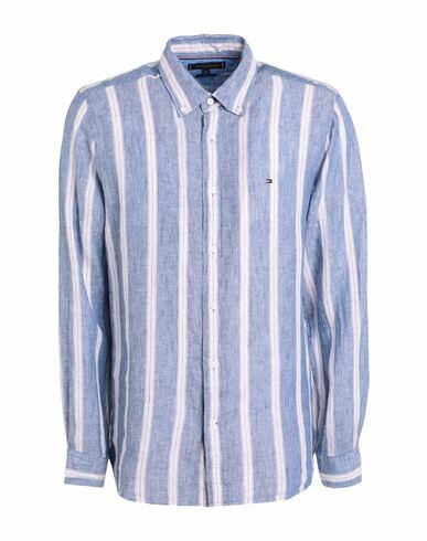 Tommy Hilfiger Man Shirt Pastel blue Linen Cover