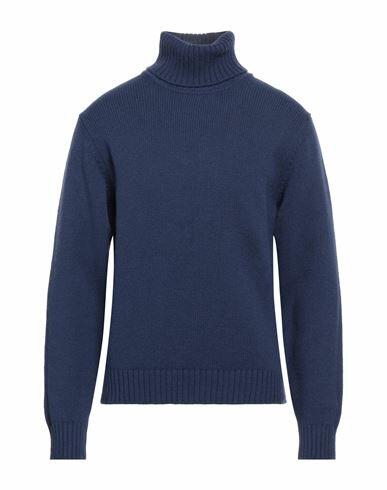 Crossley Man Turtleneck Blue Virgin Wool Cover