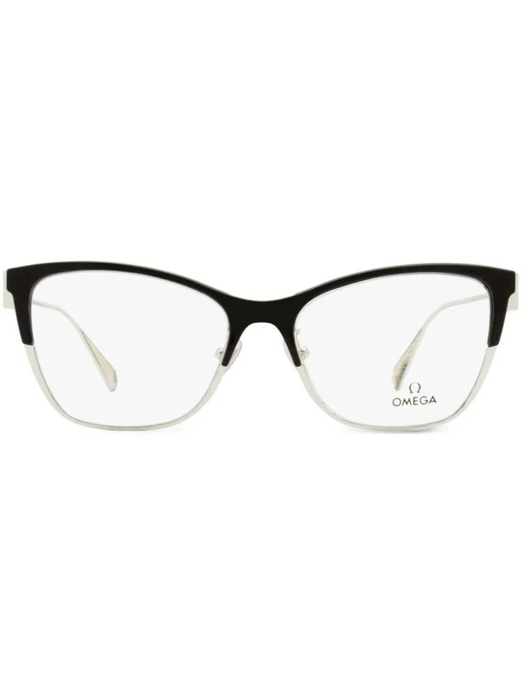 OMEGA EYEWEAR butterfly-frame glasses - Black Cover