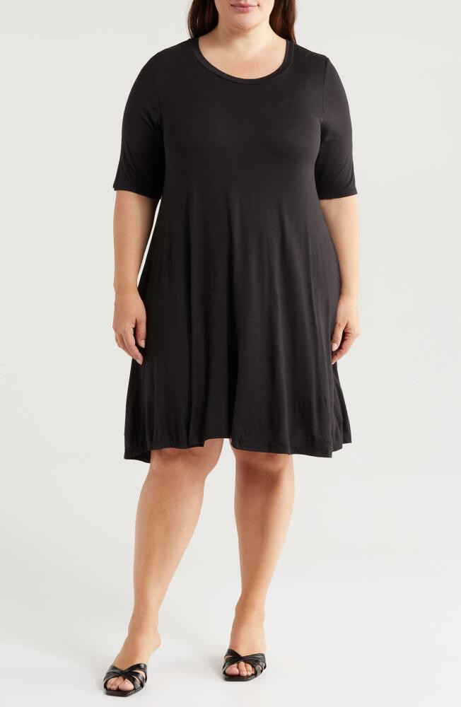 24seven Comfort Apparel Pocket Dress in Black Cover