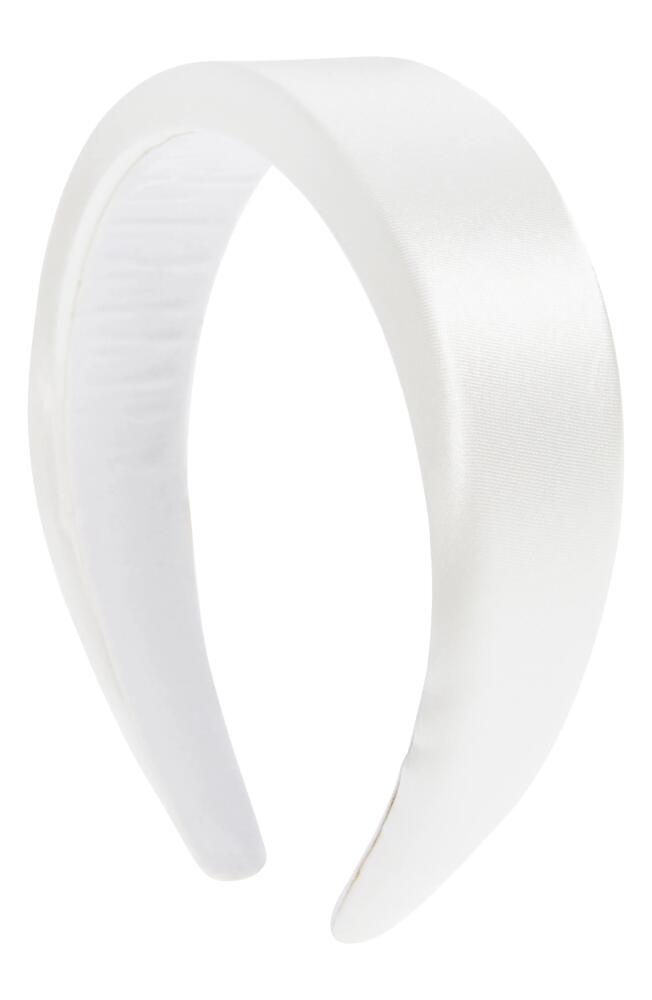 BP. Padded Satin Wide Headband in Ivory Cover