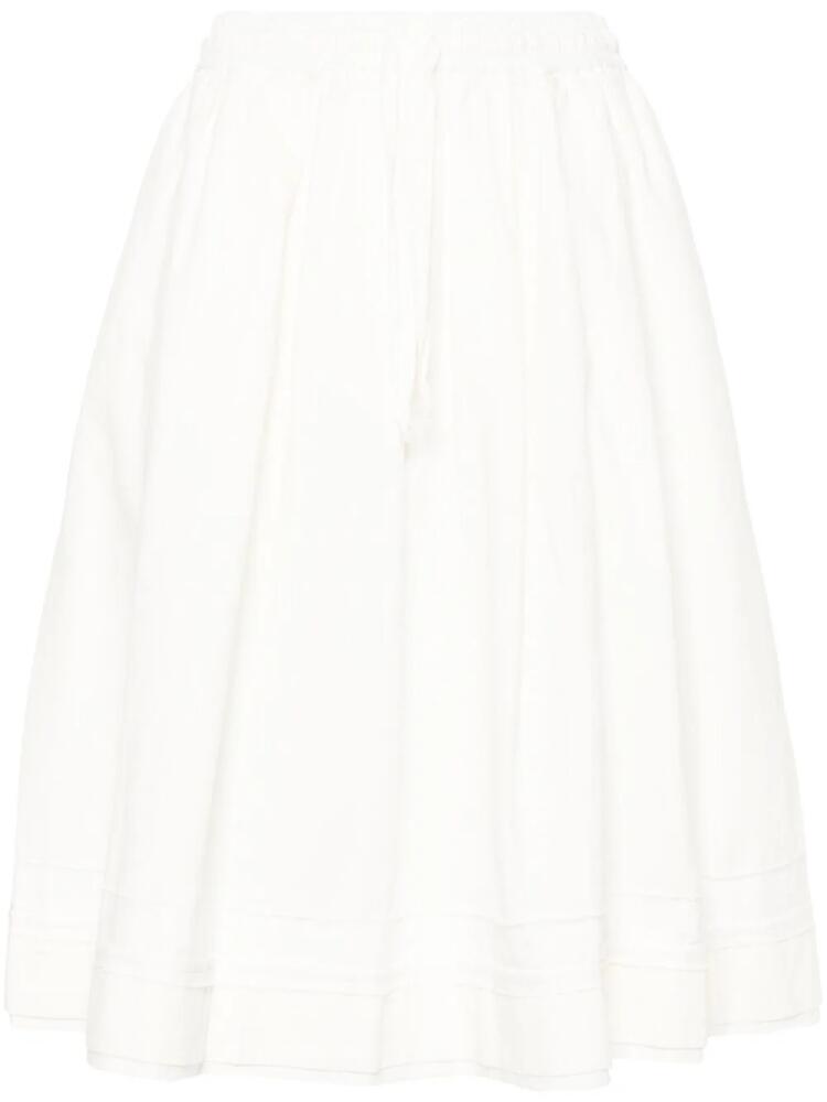 Kristensen Du Nord drawstring-waist knee-length skirt - White Cover