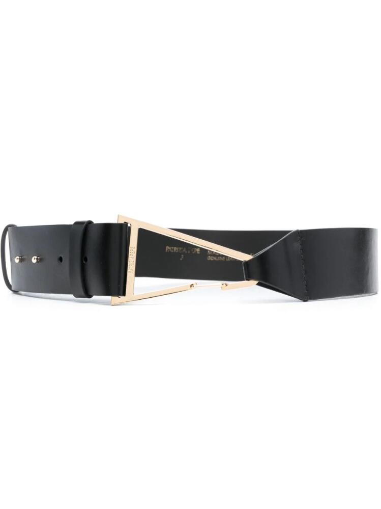 Patrizia Pepe smooth calfskin belt - Black Cover