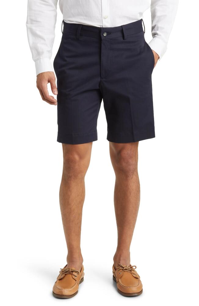 Berle Charleston Khaki Cotton Stretch Twill Shorts in Navy Cover