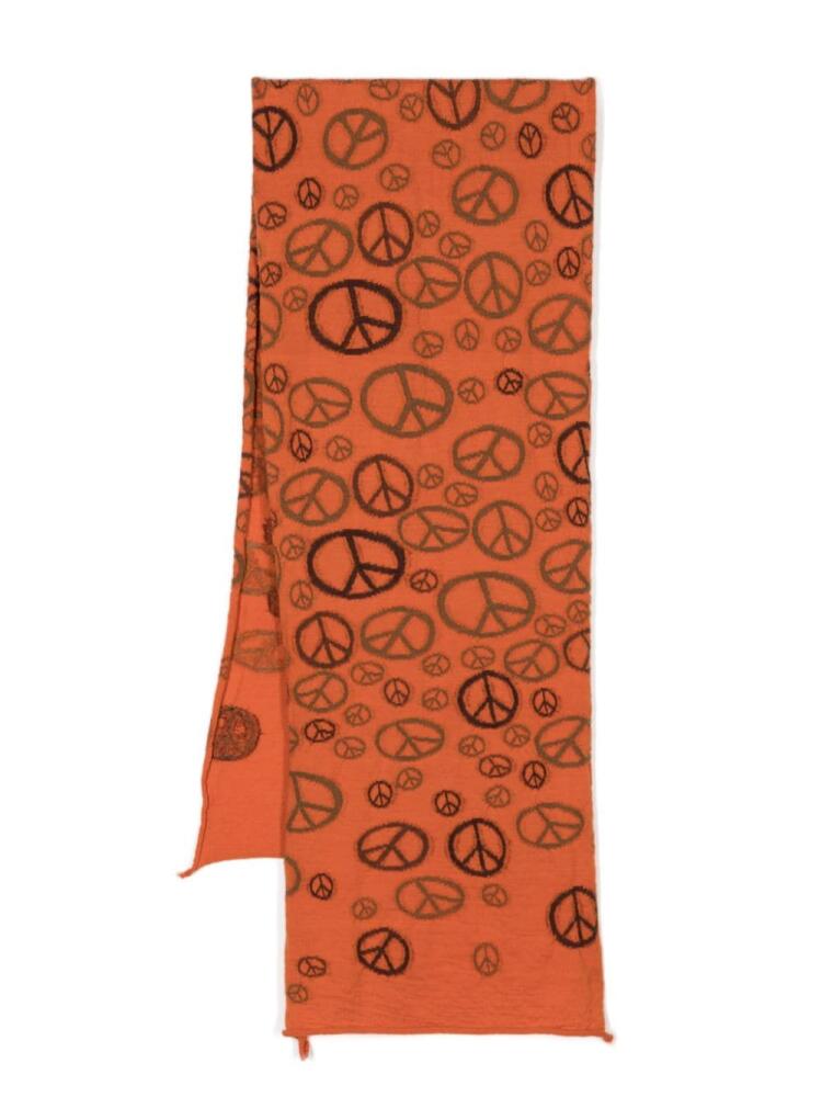 KAPITAL Peace wool scarf - Orange Cover