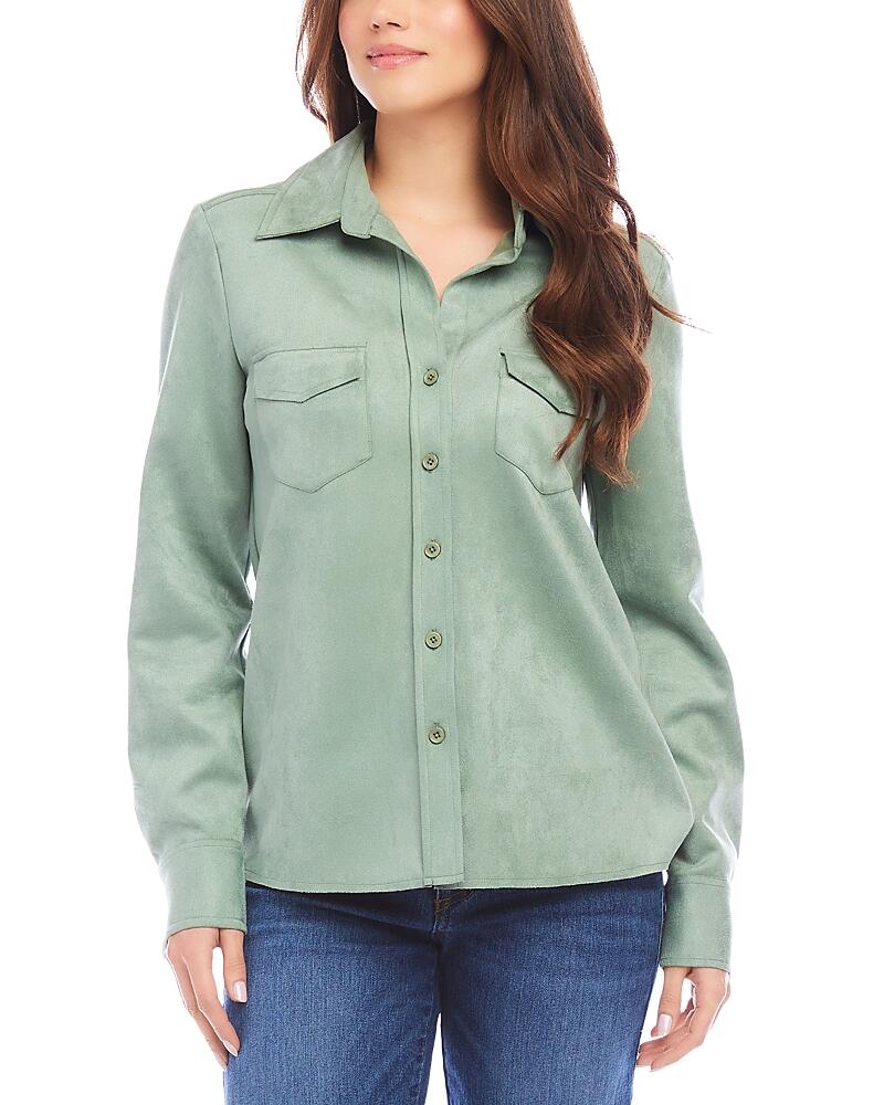 Karen Kane Faux Suede Shirt Cover