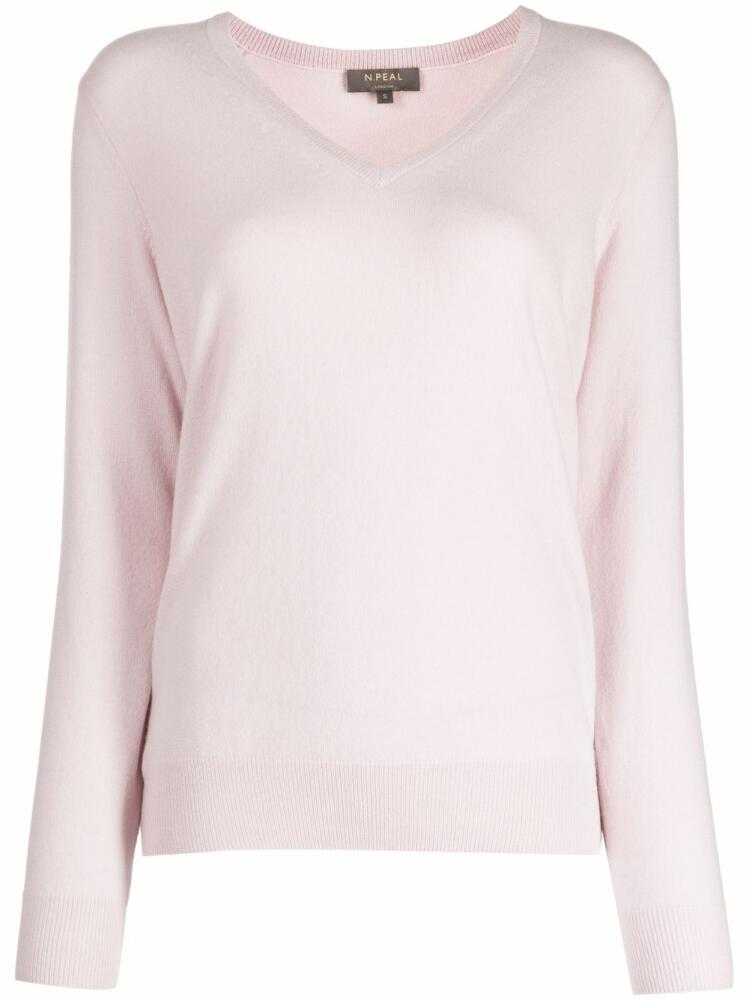 N.Peal V-neck cashmere jumper - Pink Cover