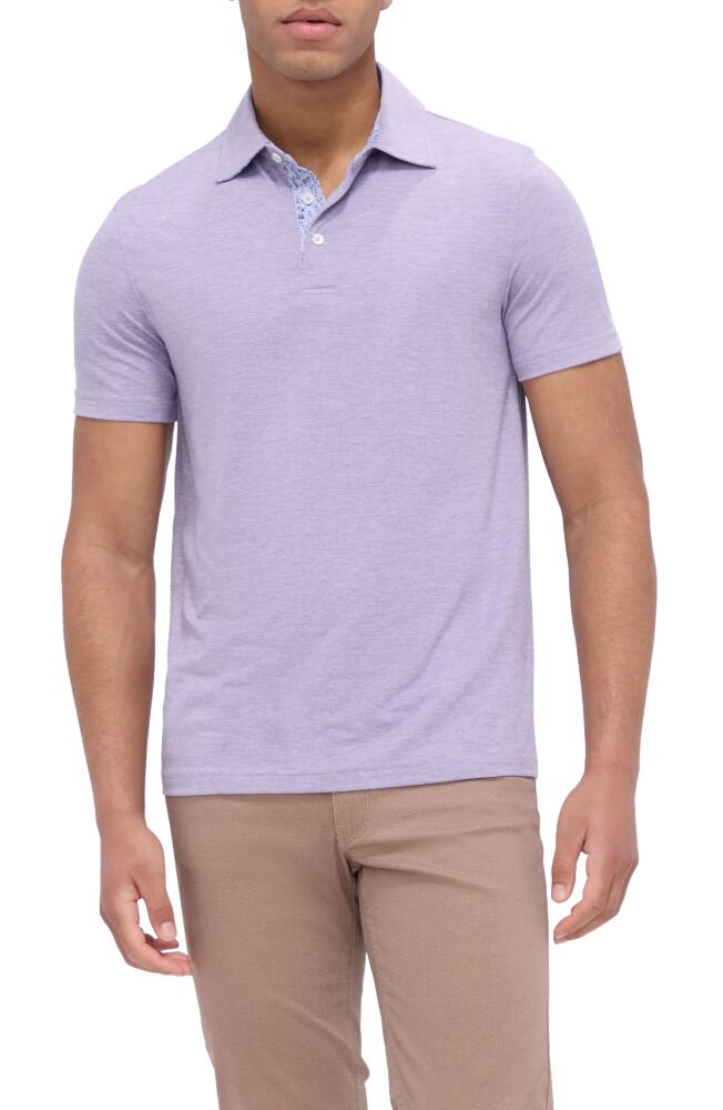 Bugatchi UPF 50+ Polo Shirt in Lilac Cover