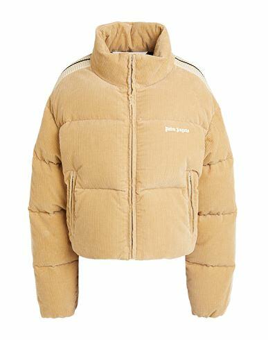 Palm Angels Woman Puffer Beige Cotton, Polyester Cover