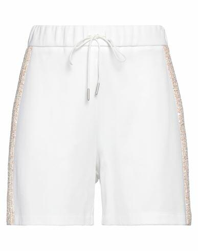 Fabiana Filippi Woman Shorts & Bermuda Shorts White Polyamide, Cotton, Elastane, Polyester, Virgin Wool Cover