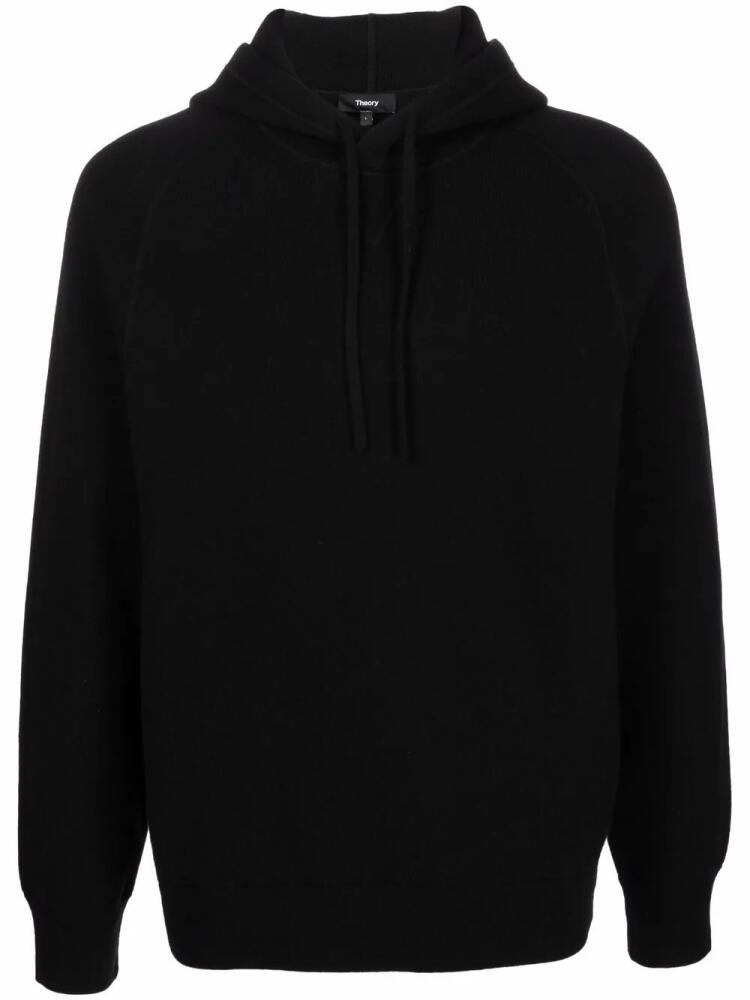 Theory fine-knit hoodie - Black Cover