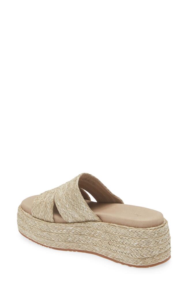 Chocolat Blu Larra Platform Slide Sandal in Smoke Raffia Cover