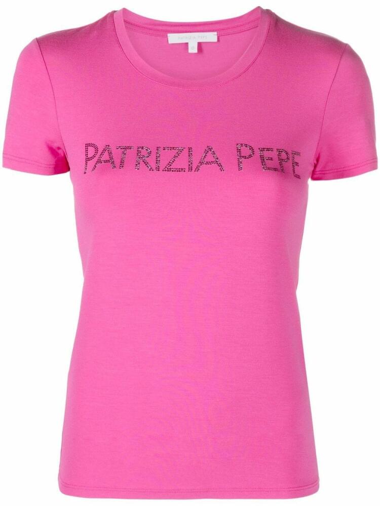 Patrizia Pepe Essential logo-print T-shirt - Pink Cover