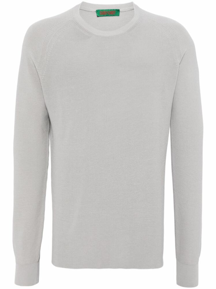 Casey Casey rib-stitch crepe-cotton jumper - Grey Cover