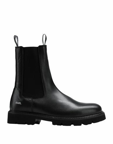 Karl Lagerfeld Troupe Mens Long Gore Boot Man Ankle boots Black Soft Leather Cover