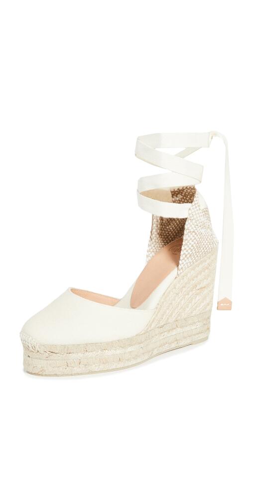 Castañer Carina Wedge Platform Espadrilles Ivory Cover