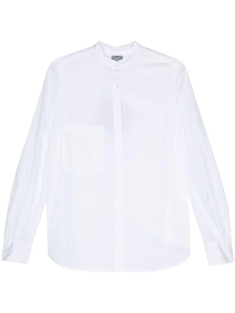 Kristensen Du Nord band-collar cotton shirt - White Cover