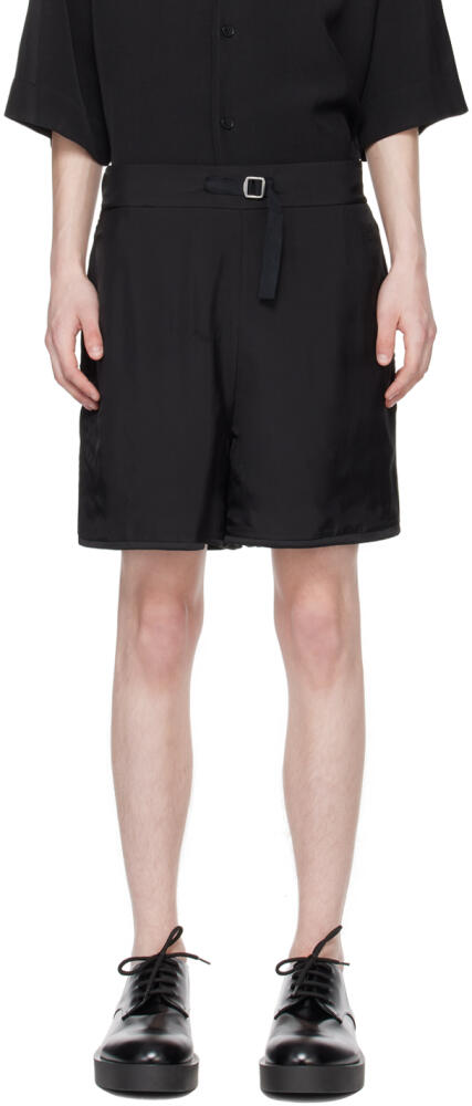 Jil Sander Black Oversized Reversible Shorts Cover