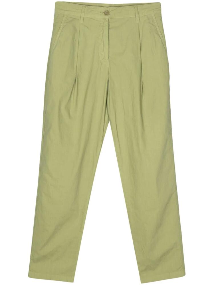 ASPESI pressed-crease tapered-leg trousers - Green Cover