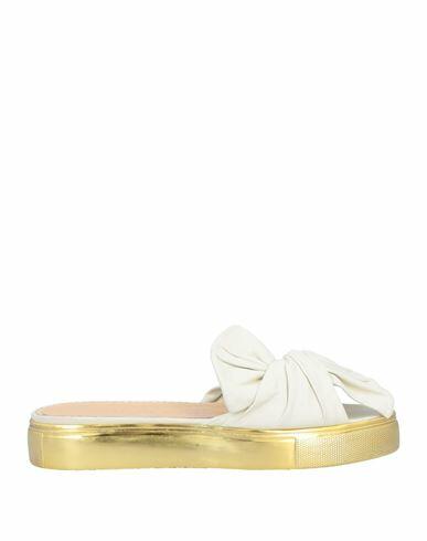 Charlotte Olympia Woman Sandals Ivory Soft Leather Cover