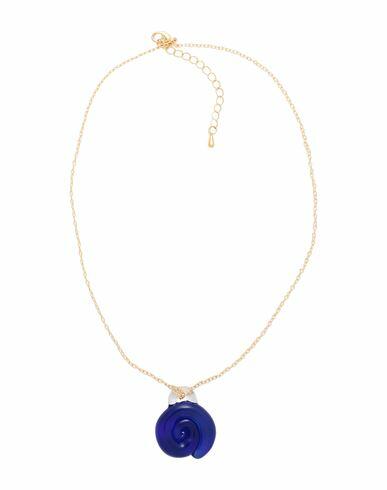 Levens Jewels Caracola Necklace Woman Necklace Blue Borosilicate glass, Brass Cover