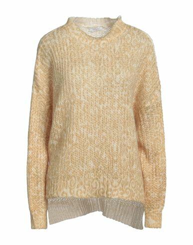 Motel Woman Sweater Sand Acrylic, Mohair wool, Polyamide Cover