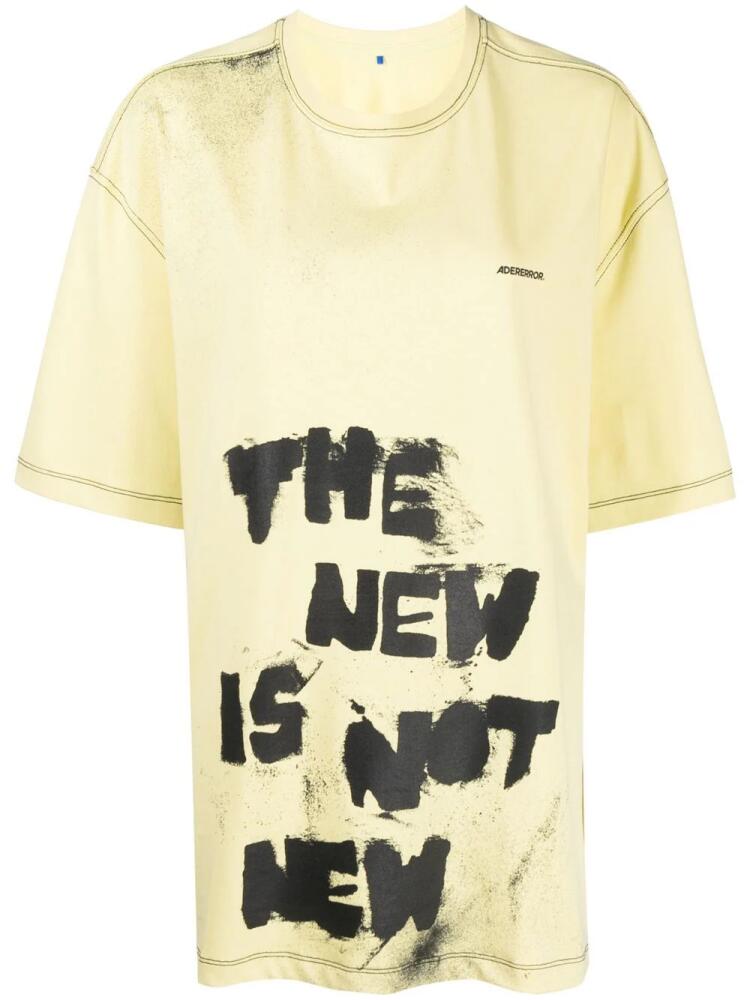 Ader Error Tnnn logo-print T-shirt - Yellow Cover