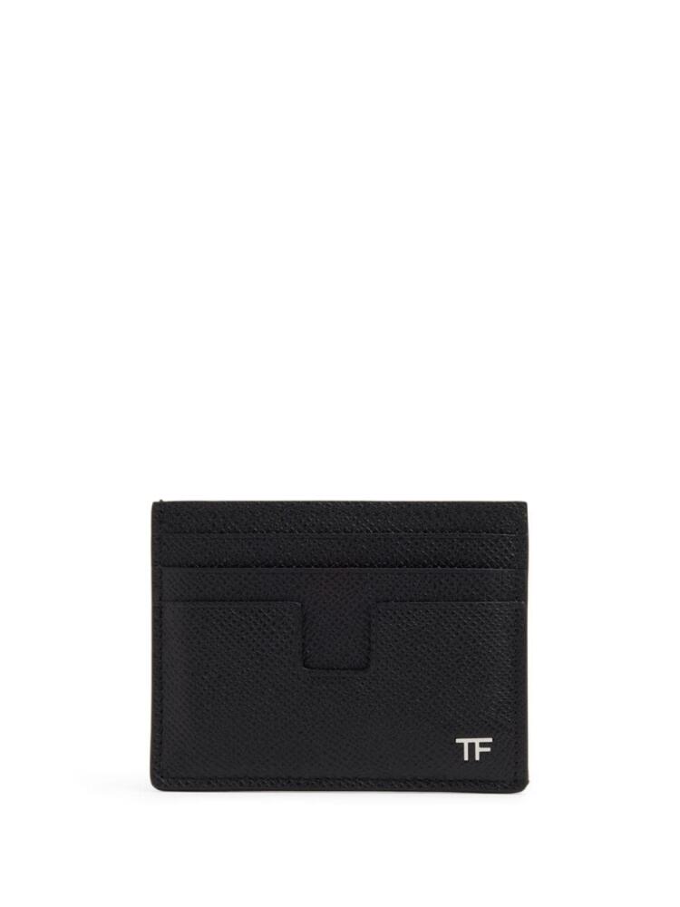 TOM FORD logo-plaque leather cardholder - Black Cover