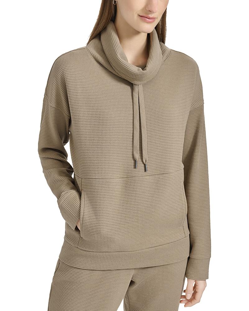 Marc New York Waffle Knit Cowl Neck Sweatshirt Cover