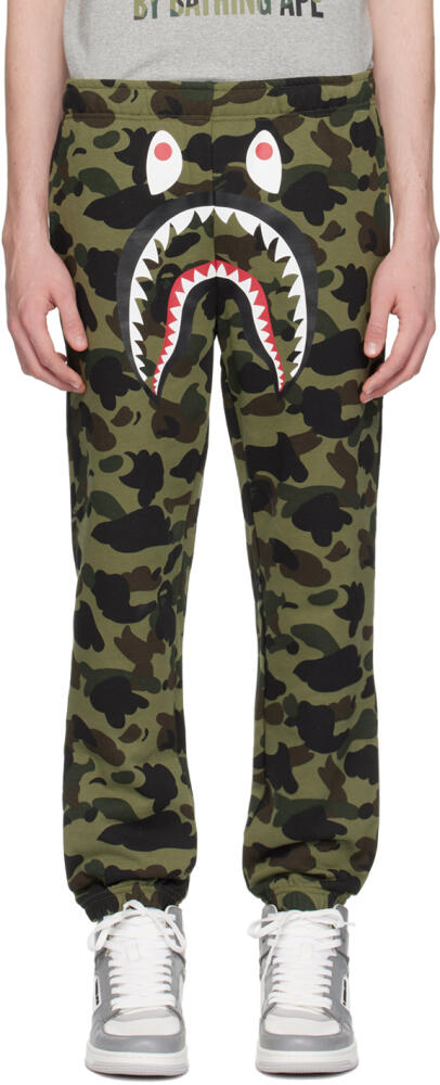 BAPE Green 1st Camo Shark Sweatpants Cover