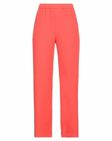 Rue Du Bac Woman Pants Tomato red Polyester, Elastane Cover