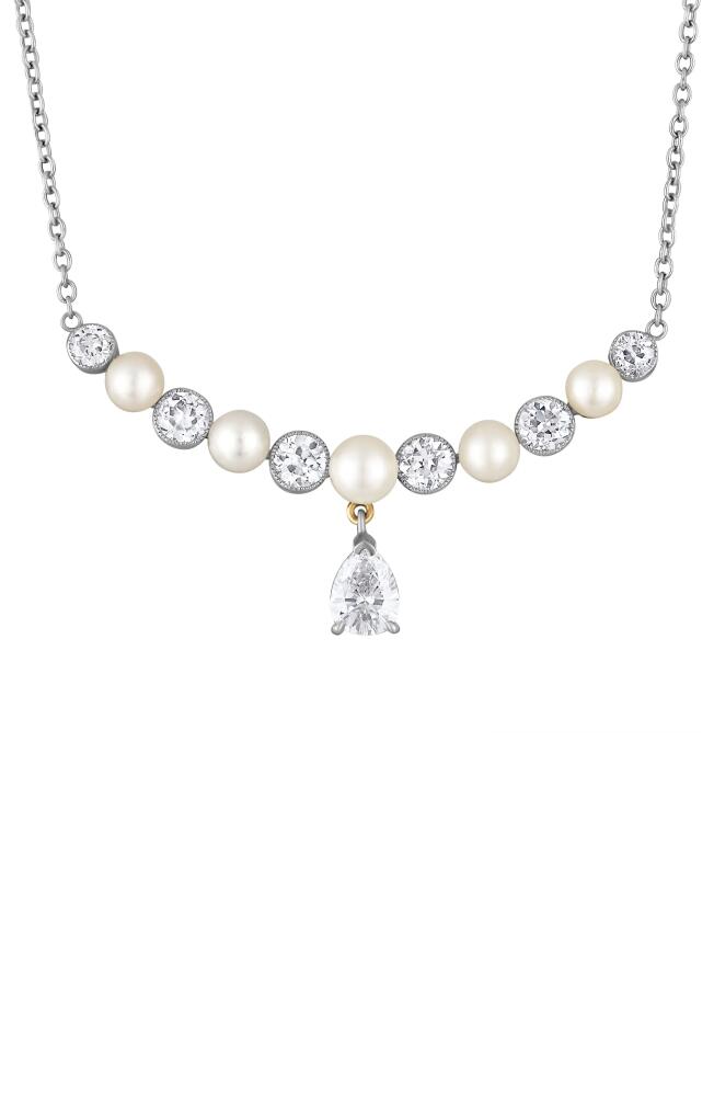 Mindi Mond Reconceived Victorian Diamond & Pearl Necklace in Gold/Platinum/Diamond/Pearl Cover